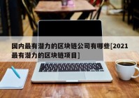 国内最有潜力的区块链公司有哪些[2021最有潜力的区块链项目]